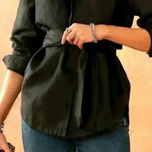 Banana  Republic Faux Suede Belted Shirt - Picture 8 of 15